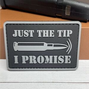 Tactical PVC Patch - Just The Tip I Promise PVC Patch - Morale Gun Patch